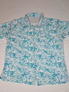 Columbia PFG Omni Slack Tide Camp Short-Sleeve Button-Down Shirt Size 2x/2TF
